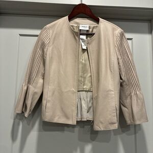 Tahari Light Beige Textured Blazer